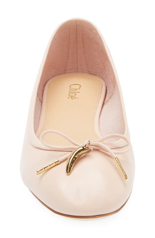 Chloé Woman Ballet Flats Blush Size 8 Leather In Pink