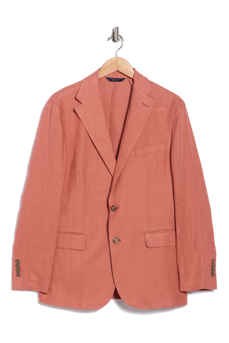 Lino Linen Sport Coat, Alternate, color, CANYON ROSE