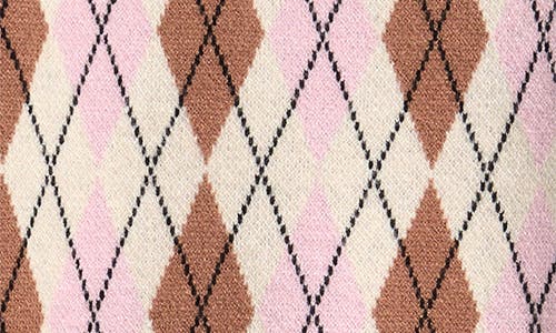 Design History Argyle Sweater & Skirt In Multi