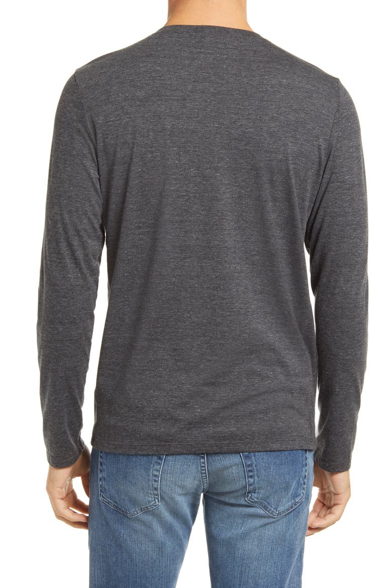 Clyde Men's Long Sleeve T-Shirt, Alternate, color, HEATHER CHARCOAL