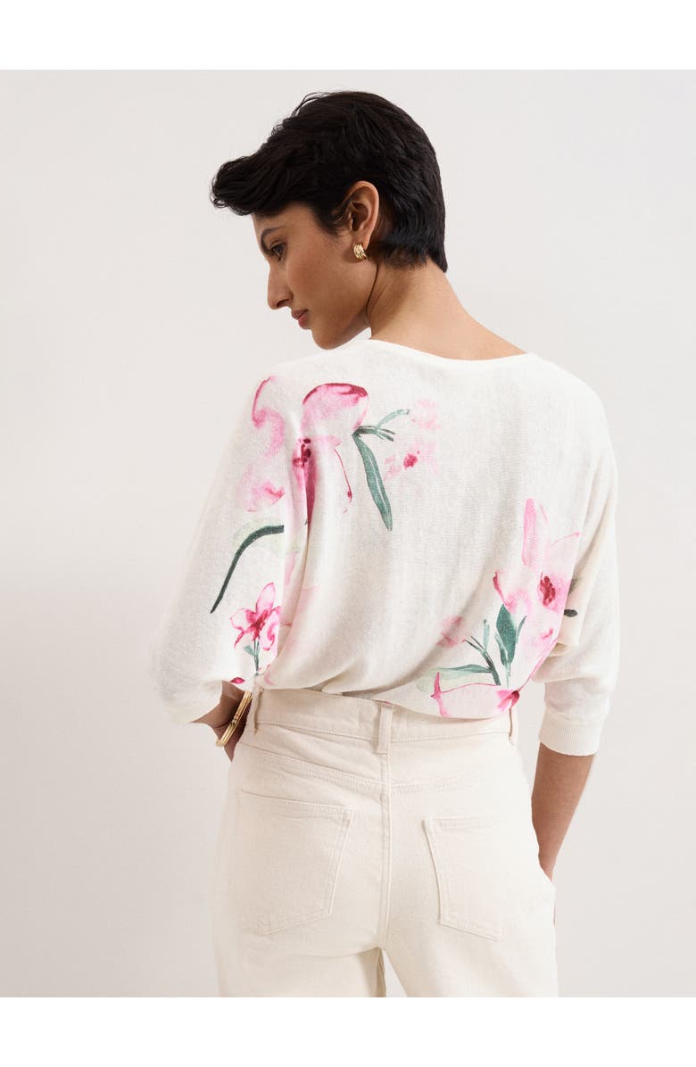 Phase Eight Lorelei Boatneck Floral Jumper, Alternate, color, Pink