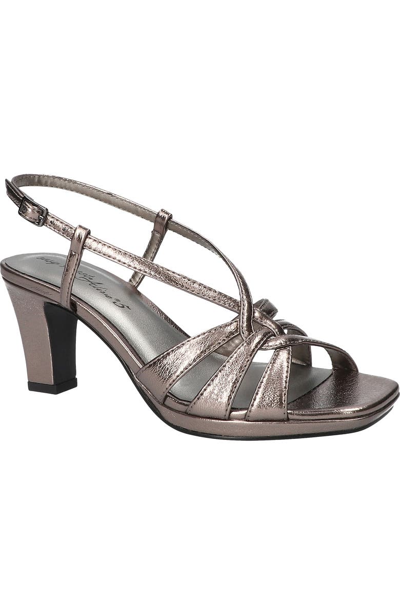 EASY STREET Valorie Slingback Platform Sandal, Main, color, Pewter Crinkled