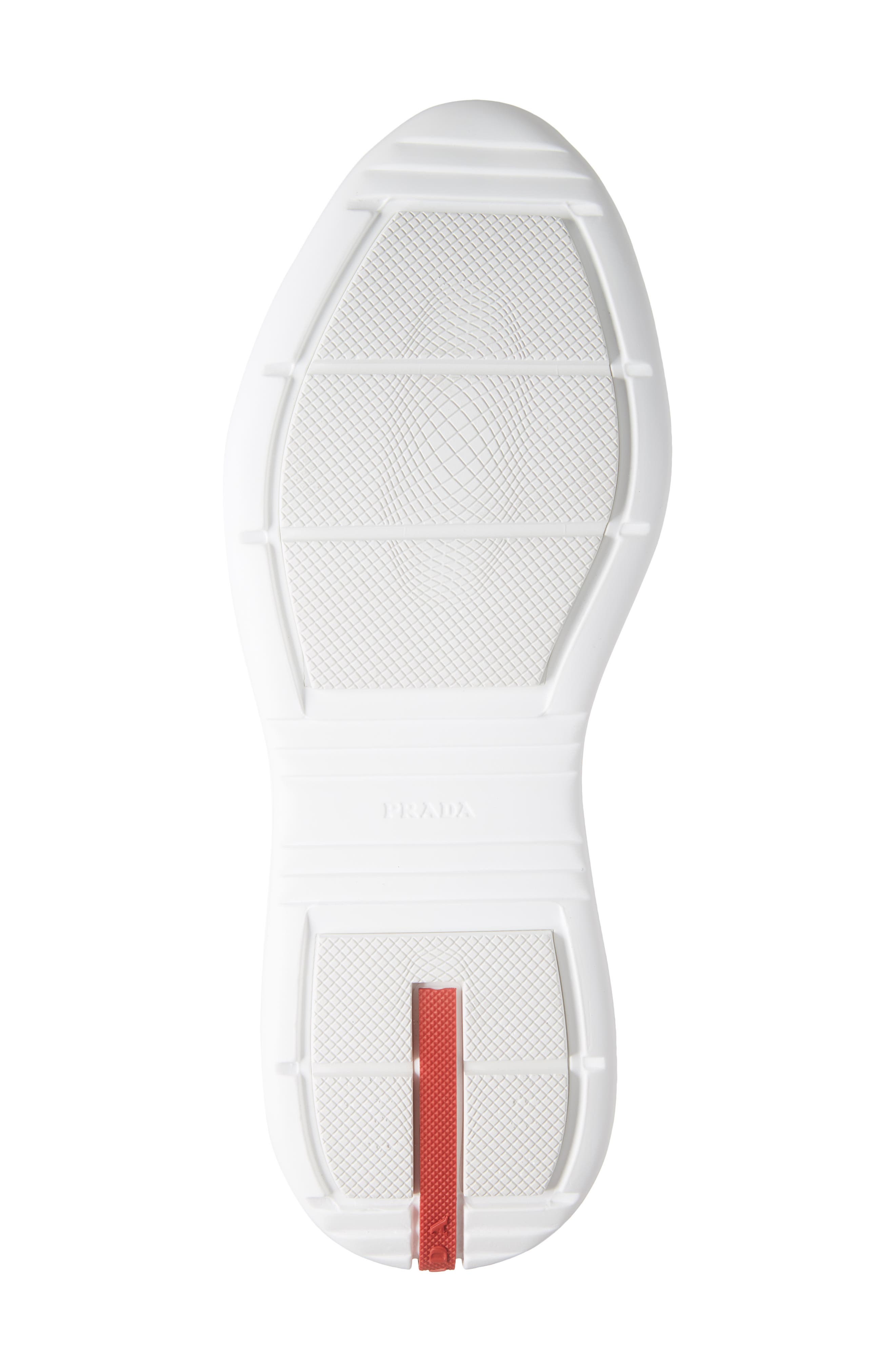 Prada America's Cup Bike Low Top Sneaker, Alternate, color, Baltico/ Argento