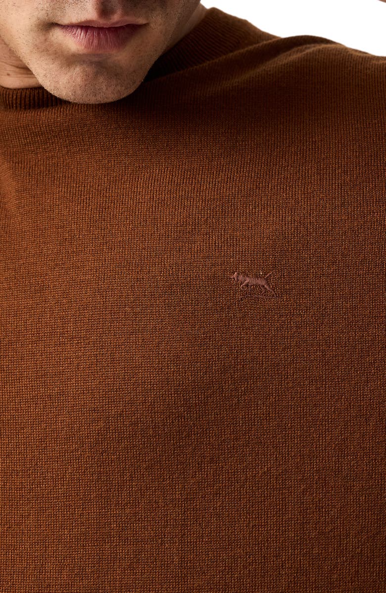 Rodd & Gunn York Bay Merino Wool Sweater, Alternate, color, Tobacco