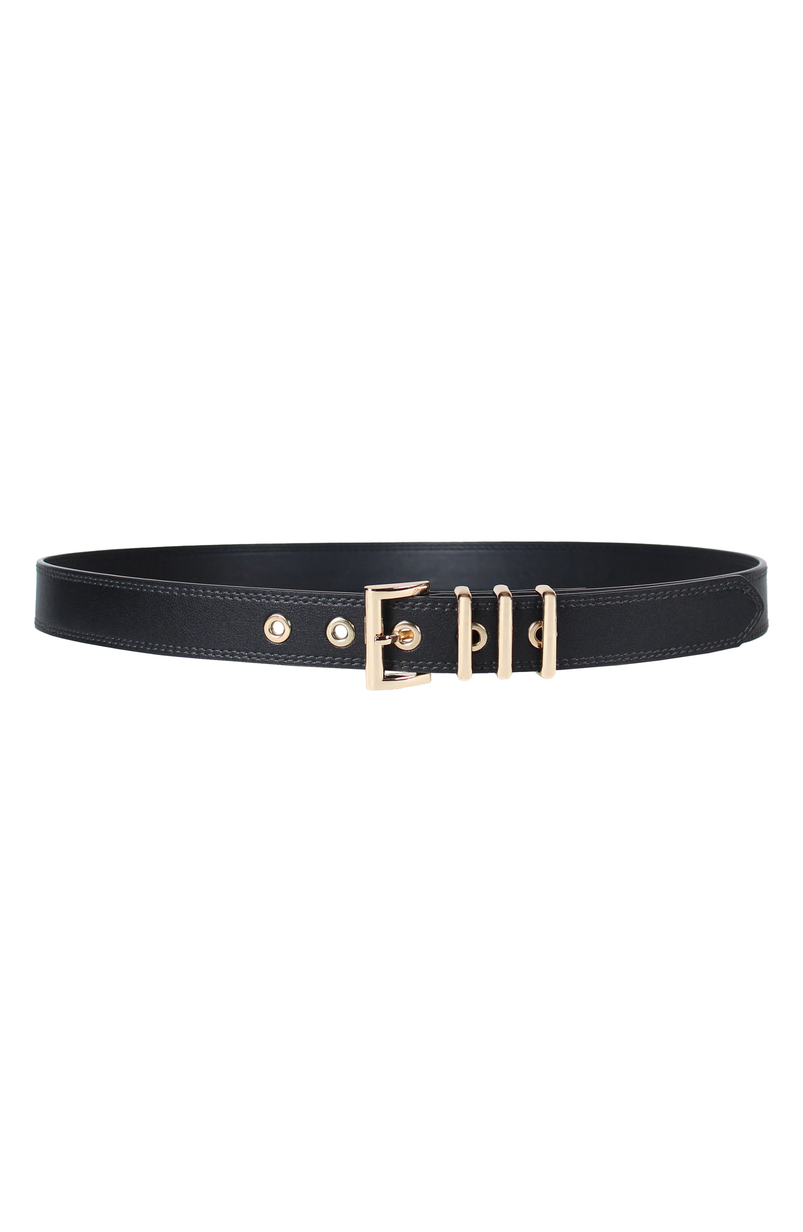 Linea Pelle Triple Keeper Faux Leather Belt