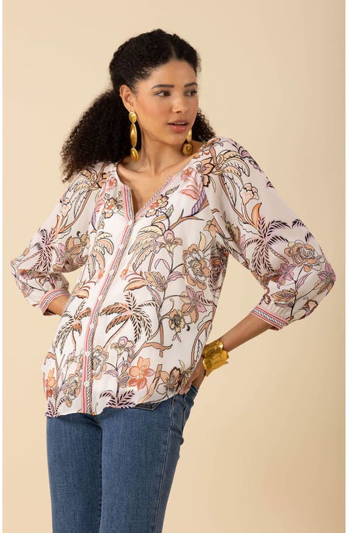 Hale Bob Freyja Silk Top In Ivory