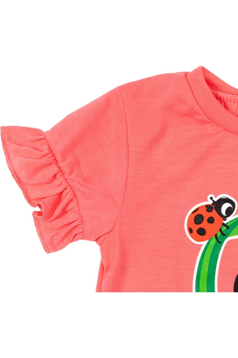 JJ 2-Piece Tee and Bike Shorts Set, Alternate, color, Coral Pink JJ