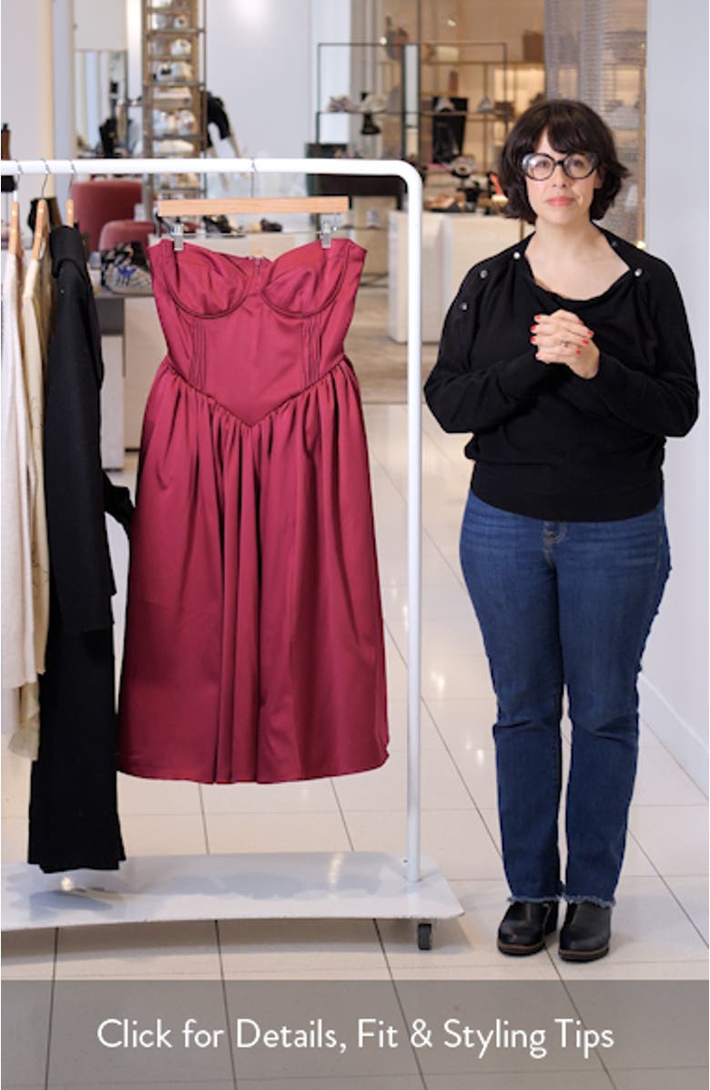 Coco Strapless Corset Midi Dress, sales video thumbnail