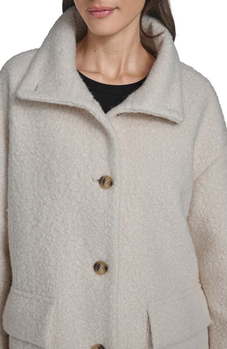 Levi's Bouclé Longline Cocoon Car Coat, Alternate, color, Cream
