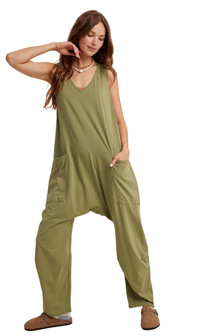 Drop Sleeveless Romper, Alternate, color, OLIVE