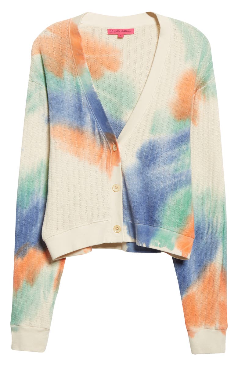 The Elder Statesman Brush Revival Pointelle Stitch Organic Cotton Cardigan, Alternate, color, 