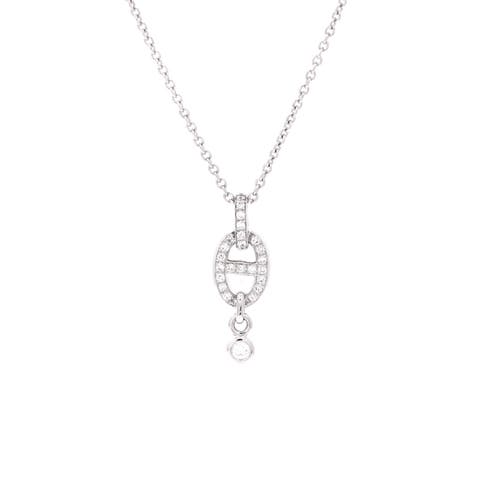 Farandole Pendant Necklace 18K White Gold and Diamonds