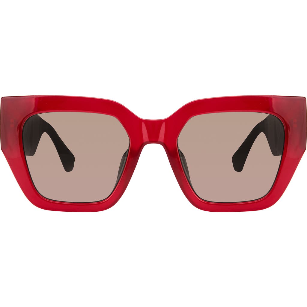 Kurt Geiger Geometric Sunglasses, 52mm In Magenta/fuchsia Fl