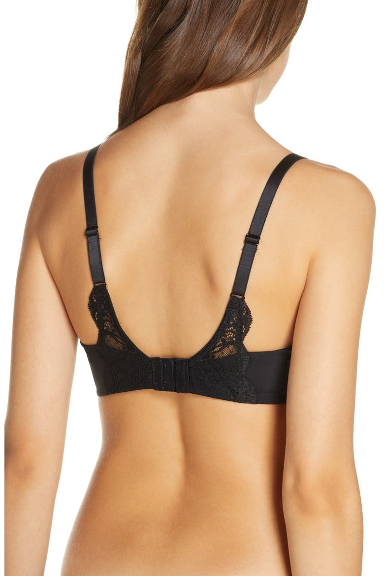 Lace Impression Underwire Contour Bra, Alternate, color, BLACK