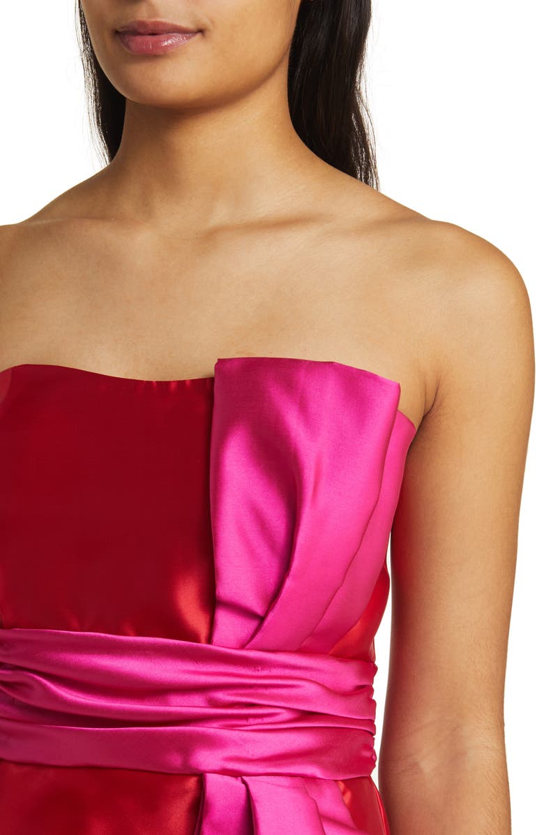 Hutch Narcisa Bow Detail Strapless Minidress, Alternate, color, 