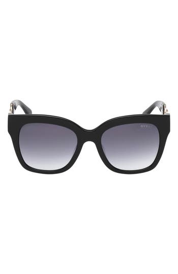 Guess 53mm Gradient Square Sunglasses In Black