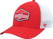 '47 Men's '47 Red/White Washington Nationals Spring Training Burgess Trucker Adjustable Hat