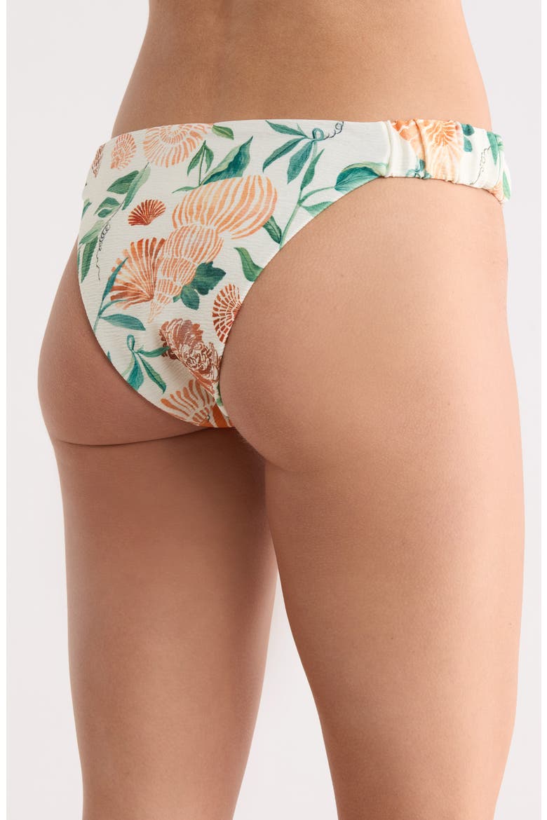 Scrunch Side Bikini Bottoms, Alternate, color, MULTI IVORY