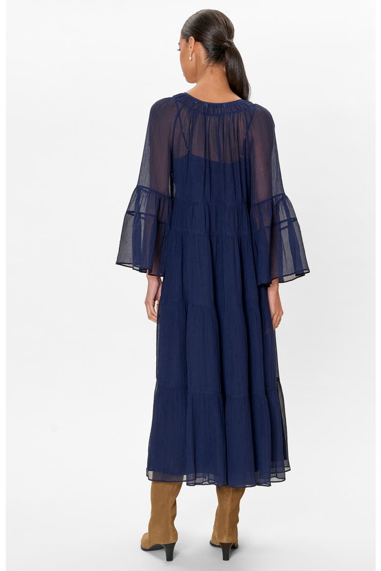 Skye Tiered Dress, Alternate, color, Maritime Blue