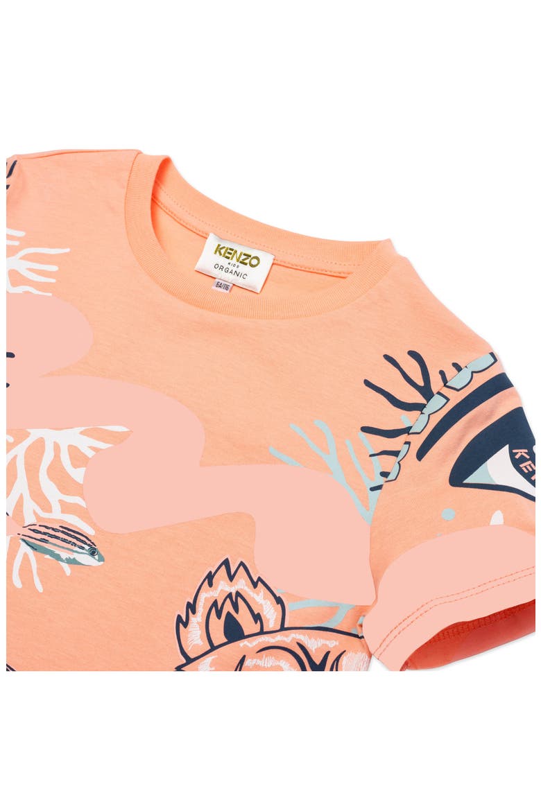 Kids' Tiger Undersea Graphic Tee, Alternate, color, SALMON