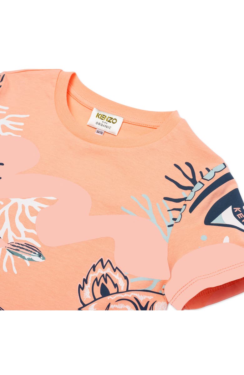 KENZO Kids' Tiger Undersea Graphic Tee, Alternate, color, 