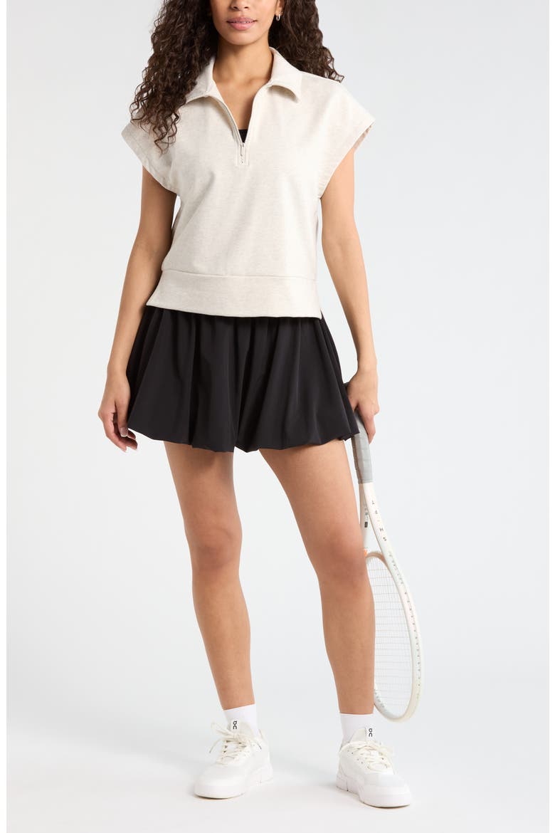 Court Mode Bubble Skirt, Alternate, color, BLACK