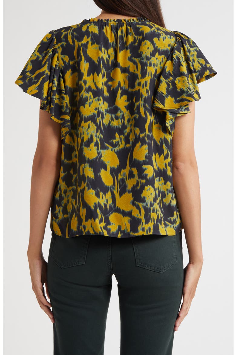 Lilo Flutter Sleeve Top, Alternate, color, VERDITE