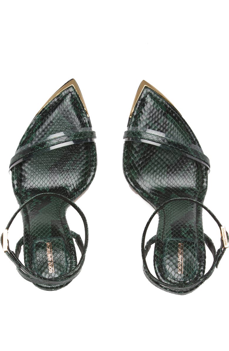 Good American On Point Ankle Strap Sandal, Alternate, color,