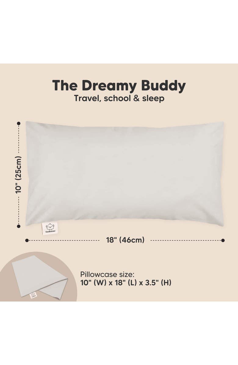 KeaBabies Buddy Toddler Pillow, Alternate, color, French Gray