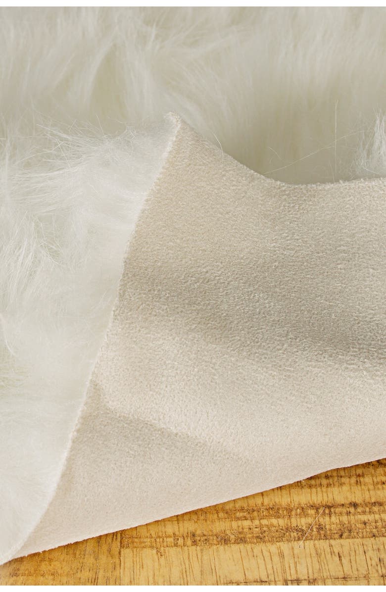 LUXE Faux Fur Gordon Rug - 2ft x 3ft - Off White, Alternate, color, Off White