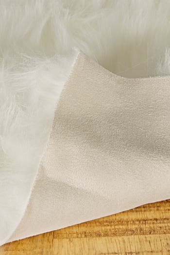 Faux Fur Gordon Rug - 2ft x 3ft - Off White