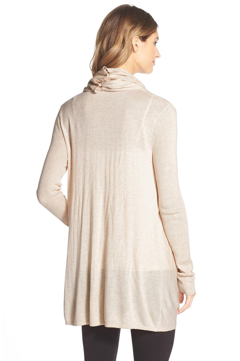 Long Wrap Cardigan, Alternate, color, BEIGE SAND HEATHER