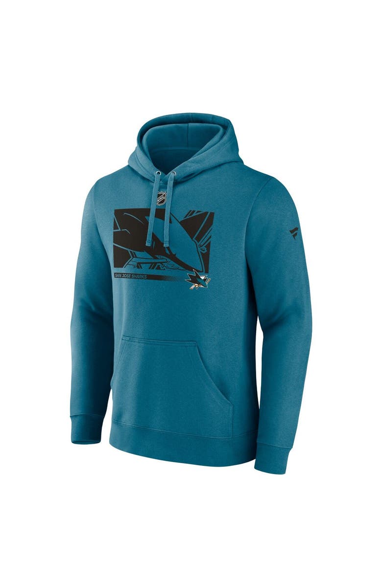 FANATICS Men's Fanatics Branded Teal San Jose Sharks Authentic Pro Core Collection Secondary Pullover Hoodie, Alternate, color, 