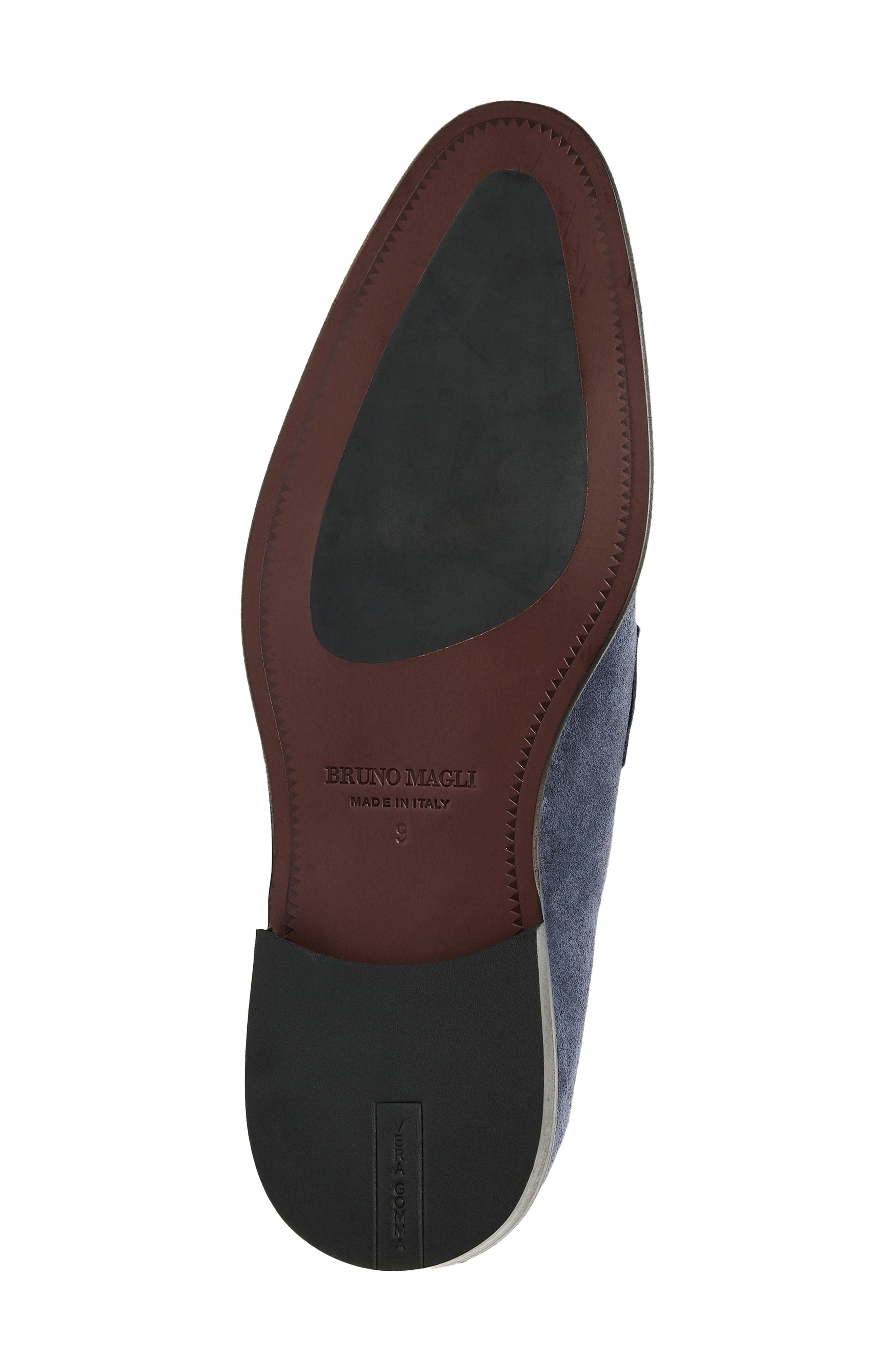 Bruno Magli Sante Leather Bit Loafer, Alternate, color, Navy Suede