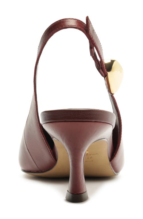 Arezzo Farrah Slingback Pointed Toe Pump In Burgundy