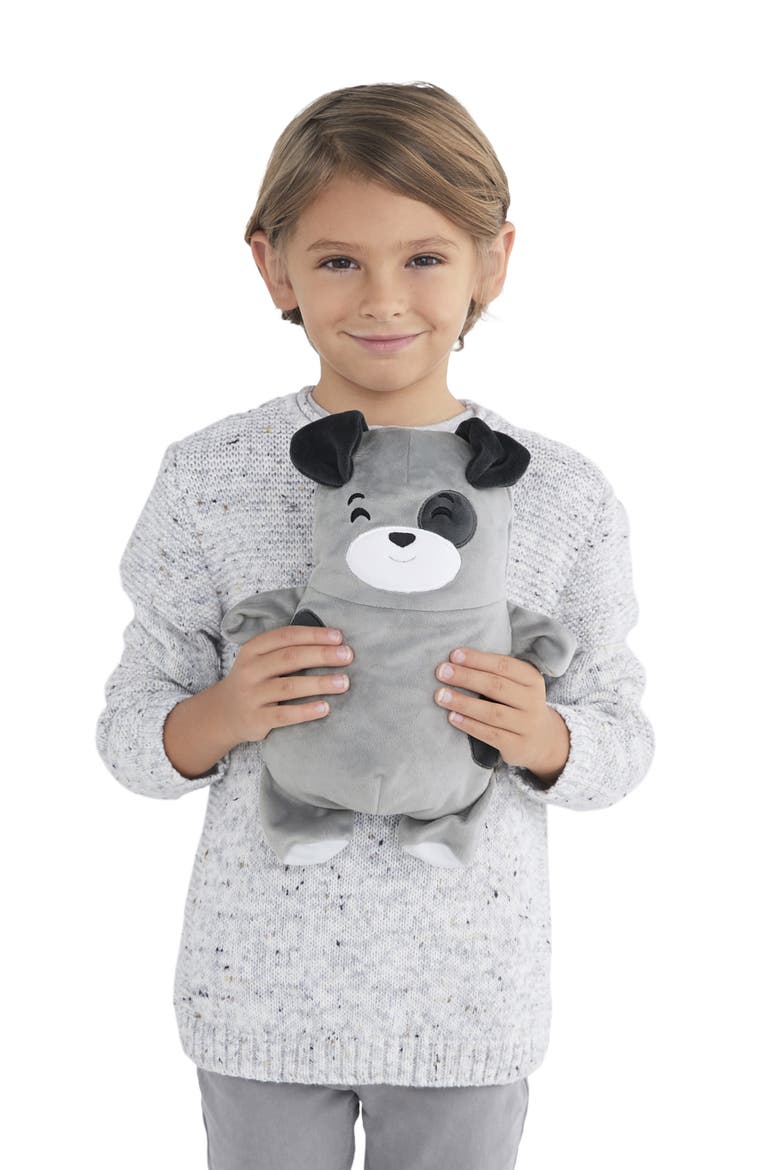 Pimm 2-in-1 Stuffed Animal & Hooded Down Vest, Alternate, color, GREY MARL MIX