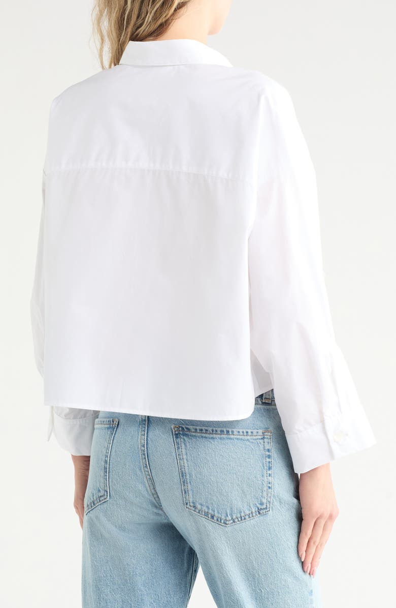 TWP Next Ex Crop Cotton Button-Up Shirt, Alternate, color,