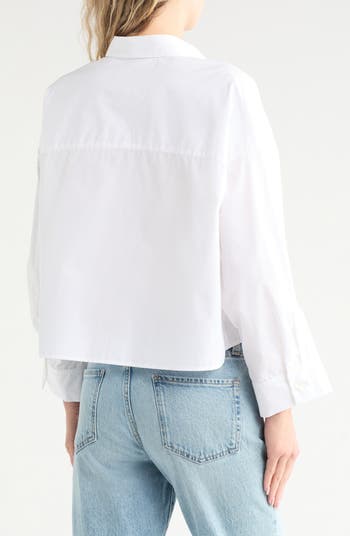 Next Ex Crop Cotton Button-Up Shirt