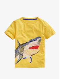 Boys' shark T-shirt.