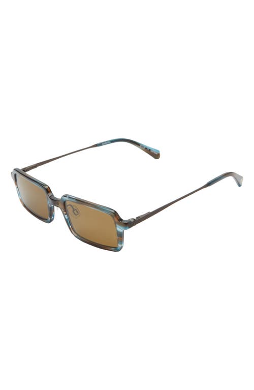 Eyebobs Mogul 50mm Small Polarized Rectangular Sunglasses In Blue