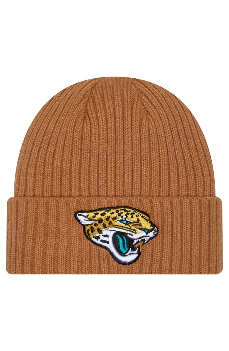 New Era Men's New Era Tan Jacksonville Jaguars Color Pack Cuffed Knit Hat, Main, color, Tan