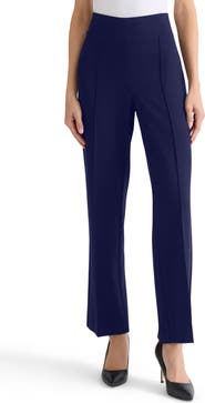 Jones New York Pintuck Pull-On Straight Leg Pants