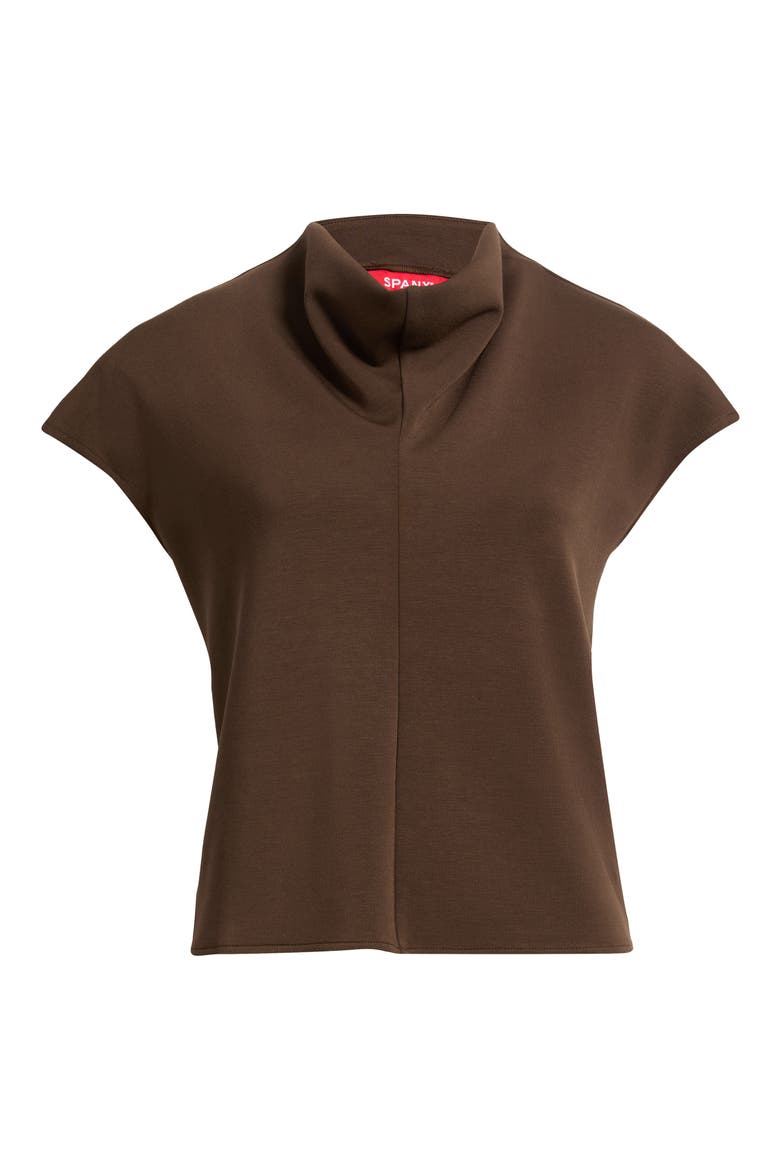 Draped Neck Tee, Alternate, color, UMBER ROOT