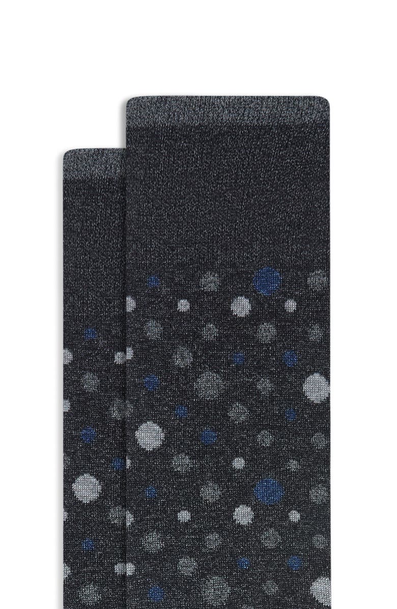 Bugatchi Polka Dot Mercerized Cotton Blend Dress Socks, Alternate, color, 