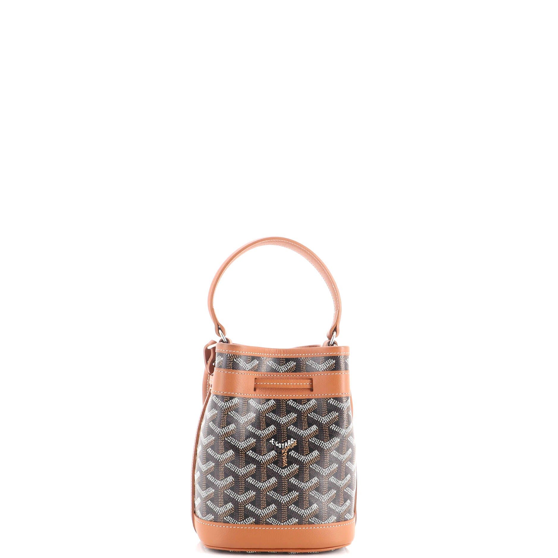 Petit Flot Bucket Bag Coated Canvas Mini, Alternate, color, Brown