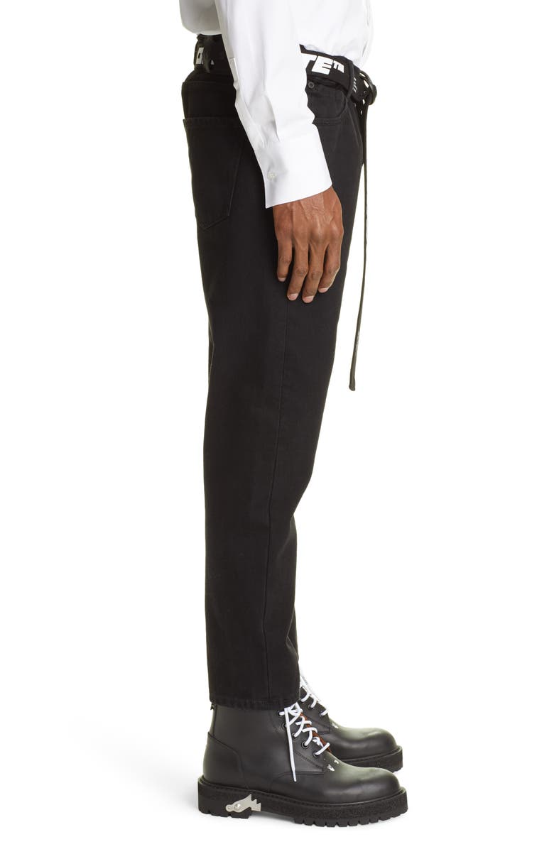 Off-White Slim Fit Low Crotch Jeans, Alternate, color, 