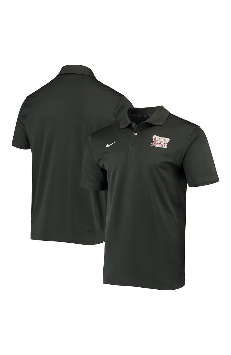 Nike Men's Nike Anthracite Oklahoma Sooners Alternate Logo Varsity Performance Polo, Alternate, color, 