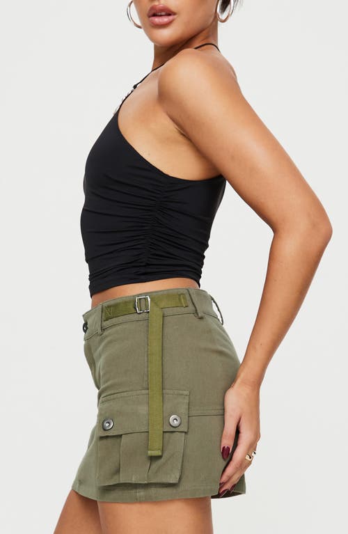 Princess Polly Annem One-shoulder Crop Top In Black