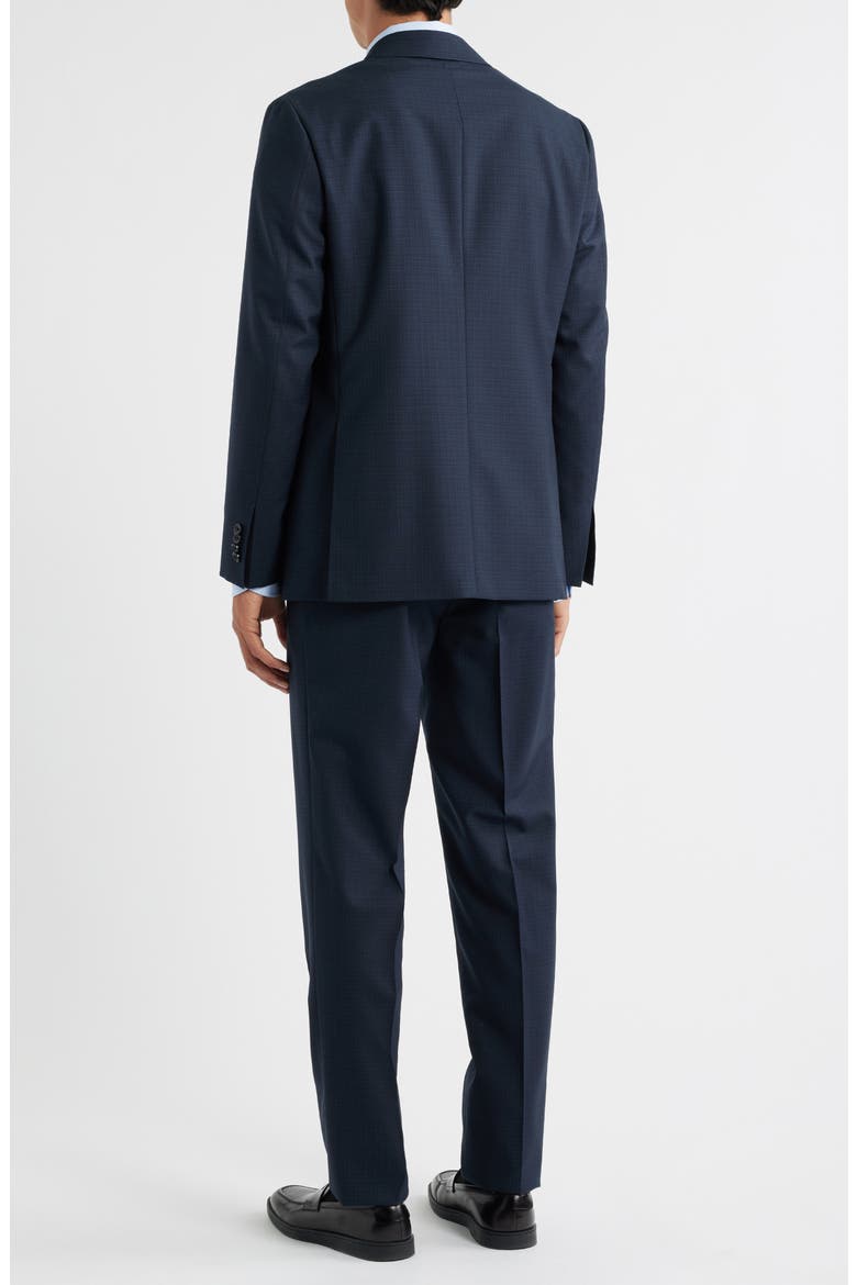 Kei Trim Fit Dark Green Mélange Textured Wool Suit, Alternate, color, DARK GREEN
