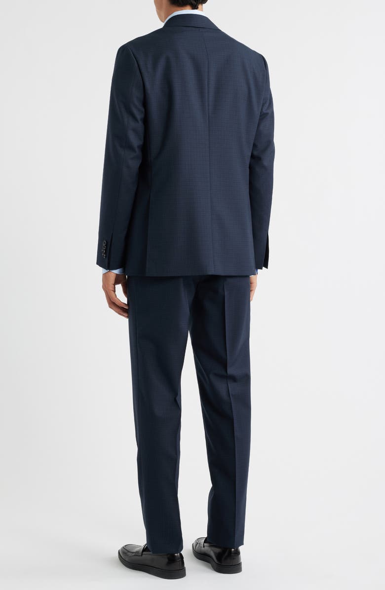 Canali Kei Trim Fit Dark Green Mélange Textured Wool Suit, Alternate, color, Dark Green